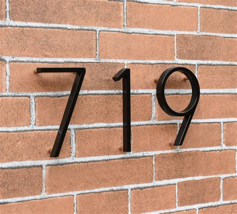 metal floating house numbers